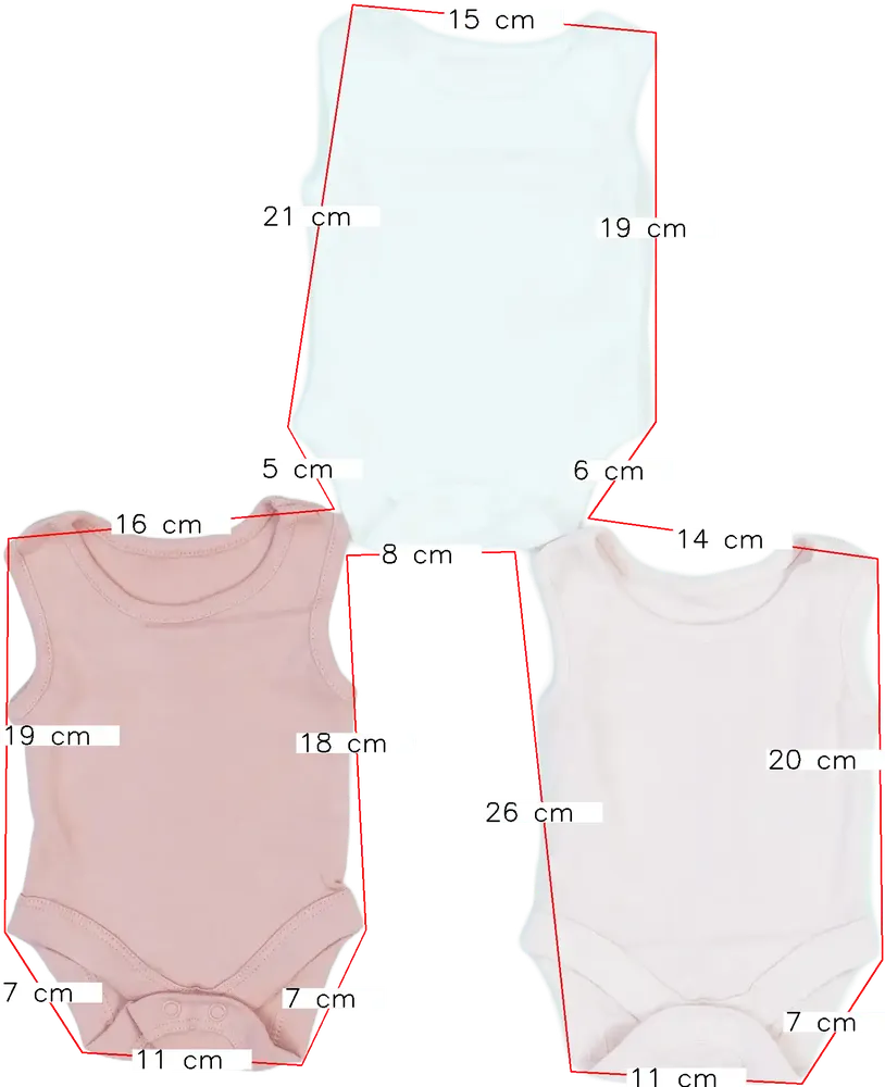 Többszínű George Csomag - Body EU 50 / UK Újszülött / US Újszülött