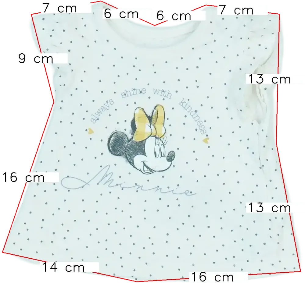 Fehér Disney Póló EU 62 / UK 0-3 hónap / US 0-3 hónap