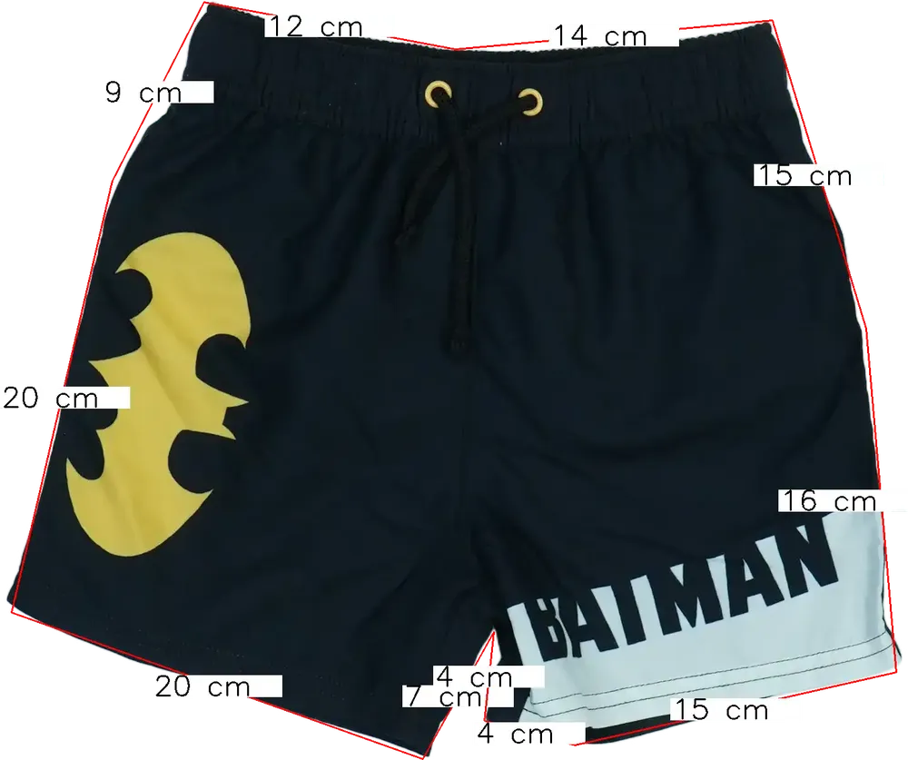 Fekete DC Fürdőnadrág EU 110 / UK 5 év / US 5 év/XS