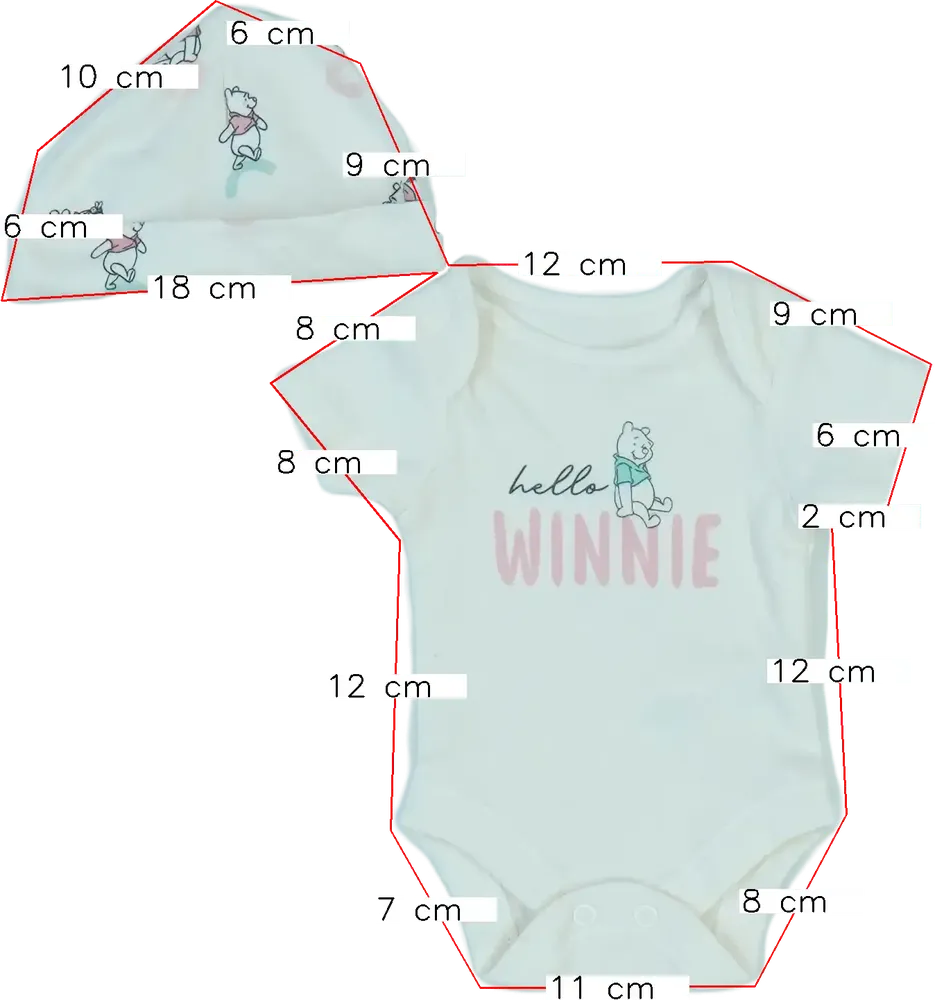 Fehér Disney Csomag - Body EU 50 / UK Újszülött / US Újszülött