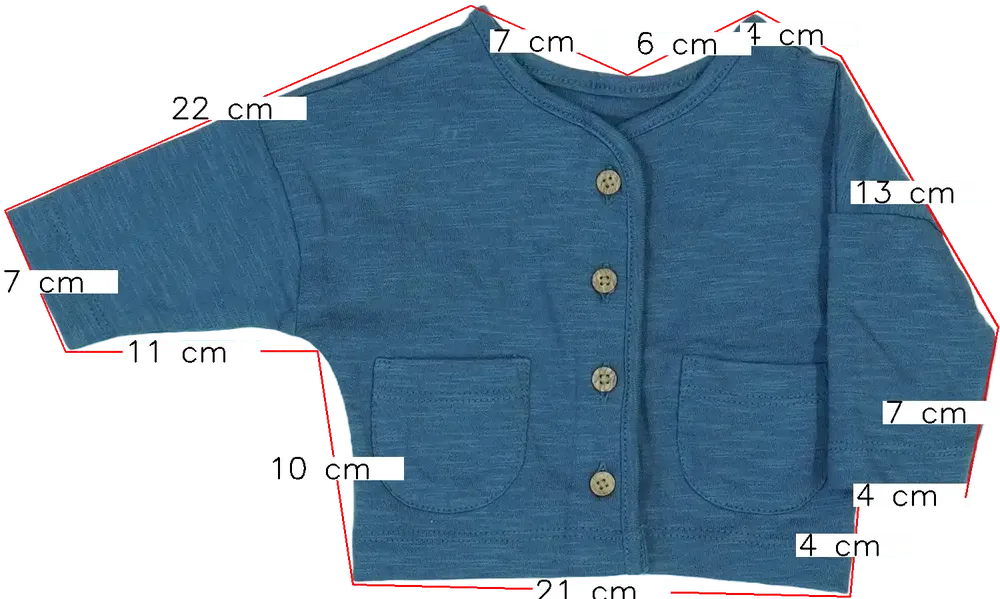 Kék George Kardigán EU 56 / UK Újszülött / US Újszülött