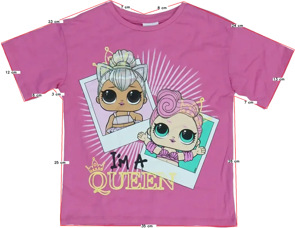 Rózsaszín LOL Póló EU 110 / UK 5 év / US 5 év/XS