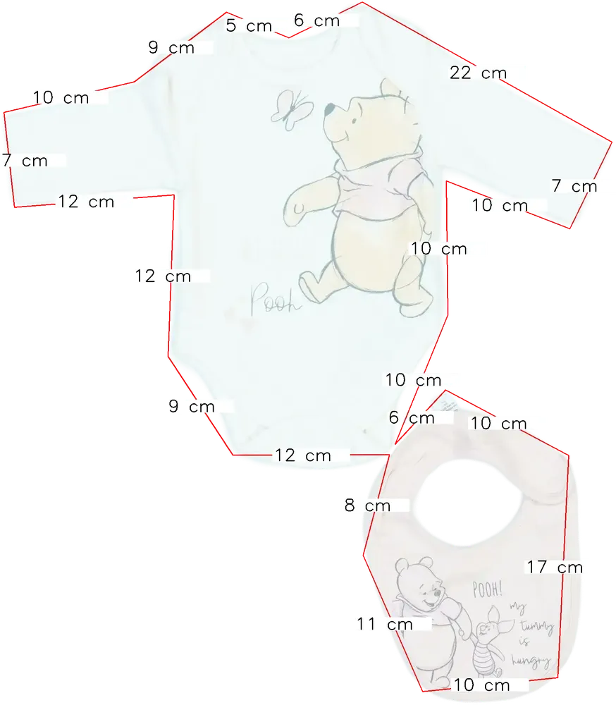 Fehér Disney Csomag - Body EU 56 / UK Újszülött / US Újszülött