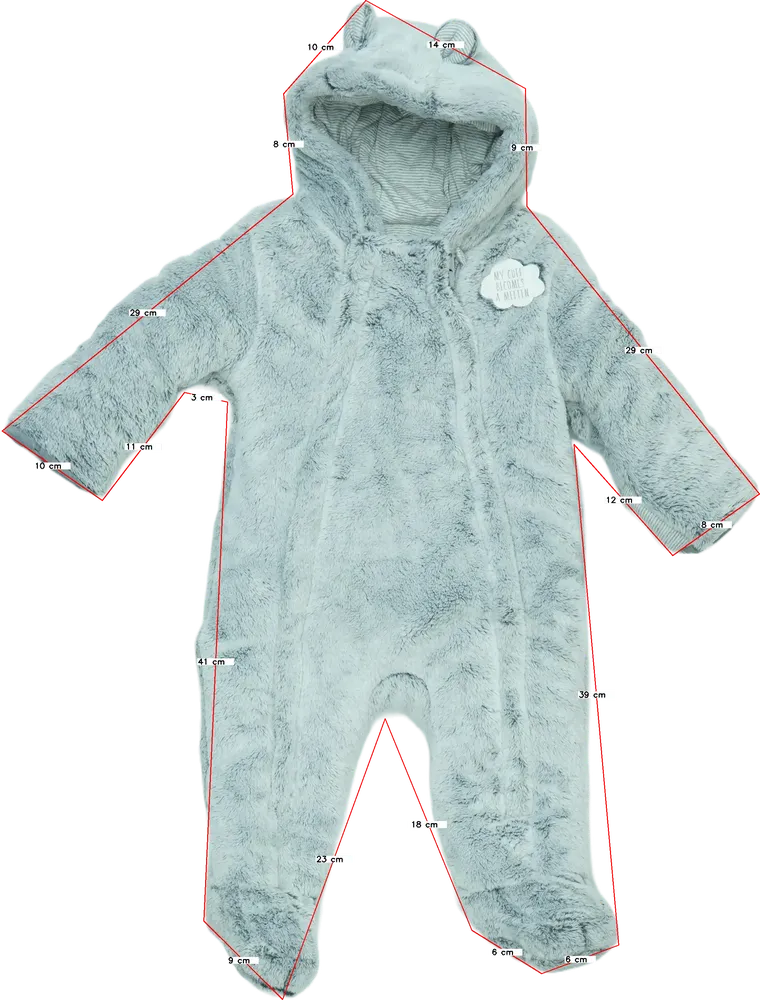 Szürke George Baby overál EU 68 / UK 3-6 hónap / US 3-6 hónap