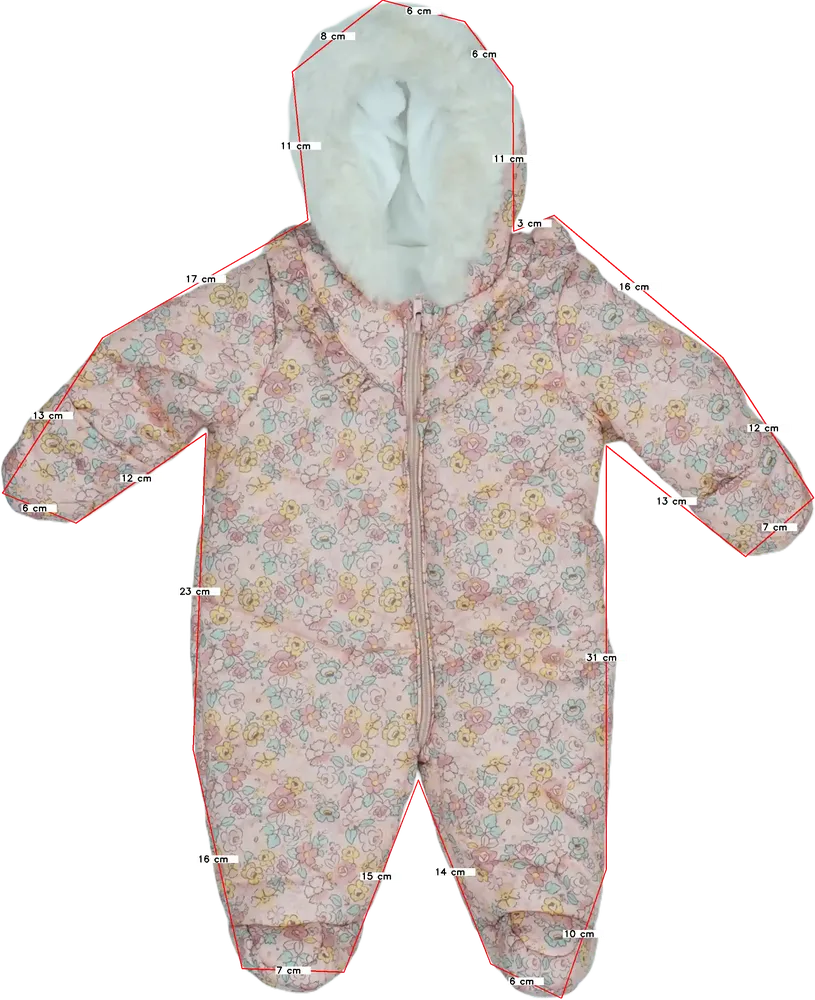 Rózsaszín George Baby overál EU 62 / UK 0-3 hónap / US 0-3 hónap