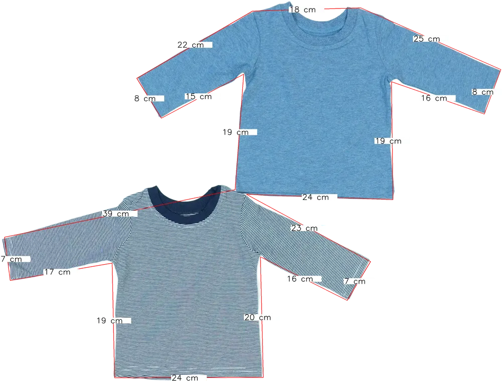 Multicoloured George 2-piece set - Top EU 68 / UK 3-6 months / US 3-6 months