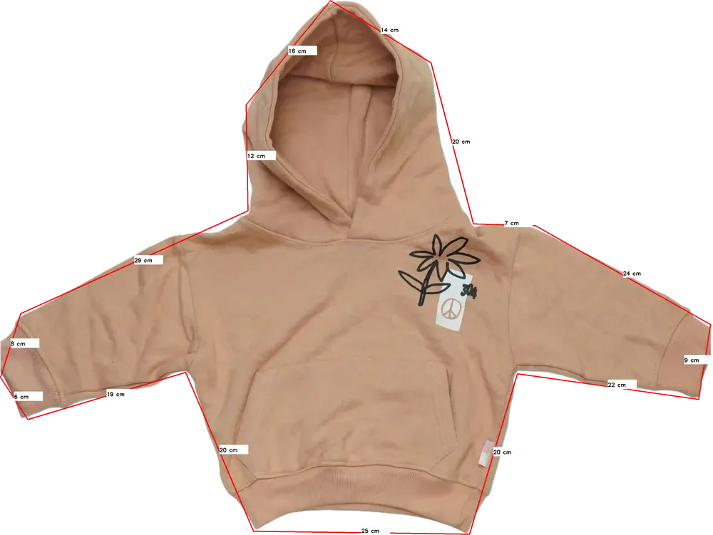 Rózsaszín 304 Kapucnis pulóver EU 92 / UK 2 év / US 2T