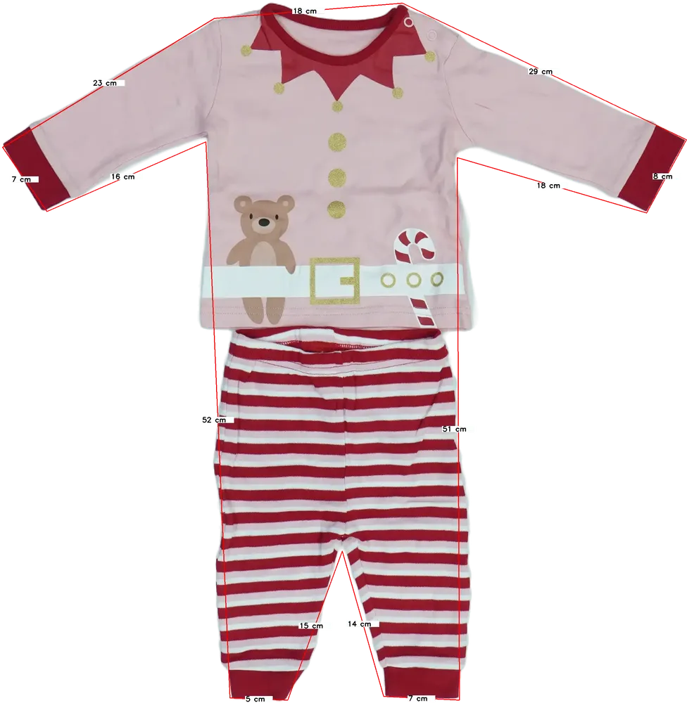 Rózsaszín George Pizsama EU 68 / UK 3-6 hónap / US 3-6 hónap