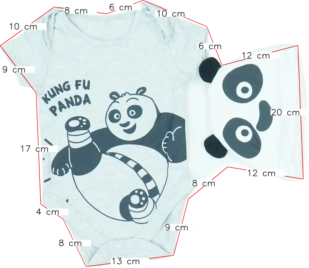 Szürke George Csomag - Body EU 74 / UK 6-9 hónap / US 6-9 hónap