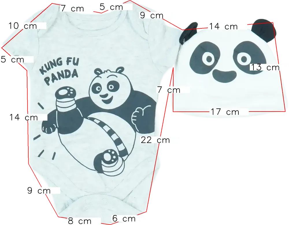 Szürke George Csomag - Body EU 56 / UK Újszülött / US Újszülött