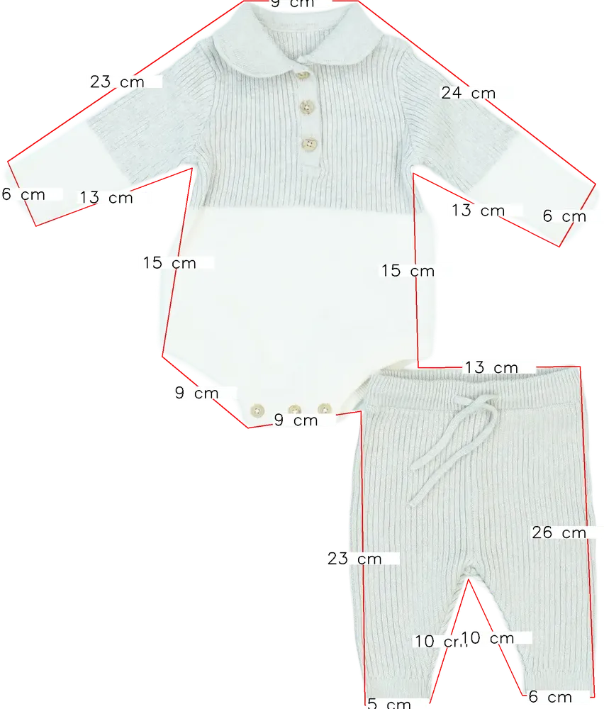 Brown George 2-piece set - Top &amp; Bottom EU 56 / UK Newborn / US Newborn