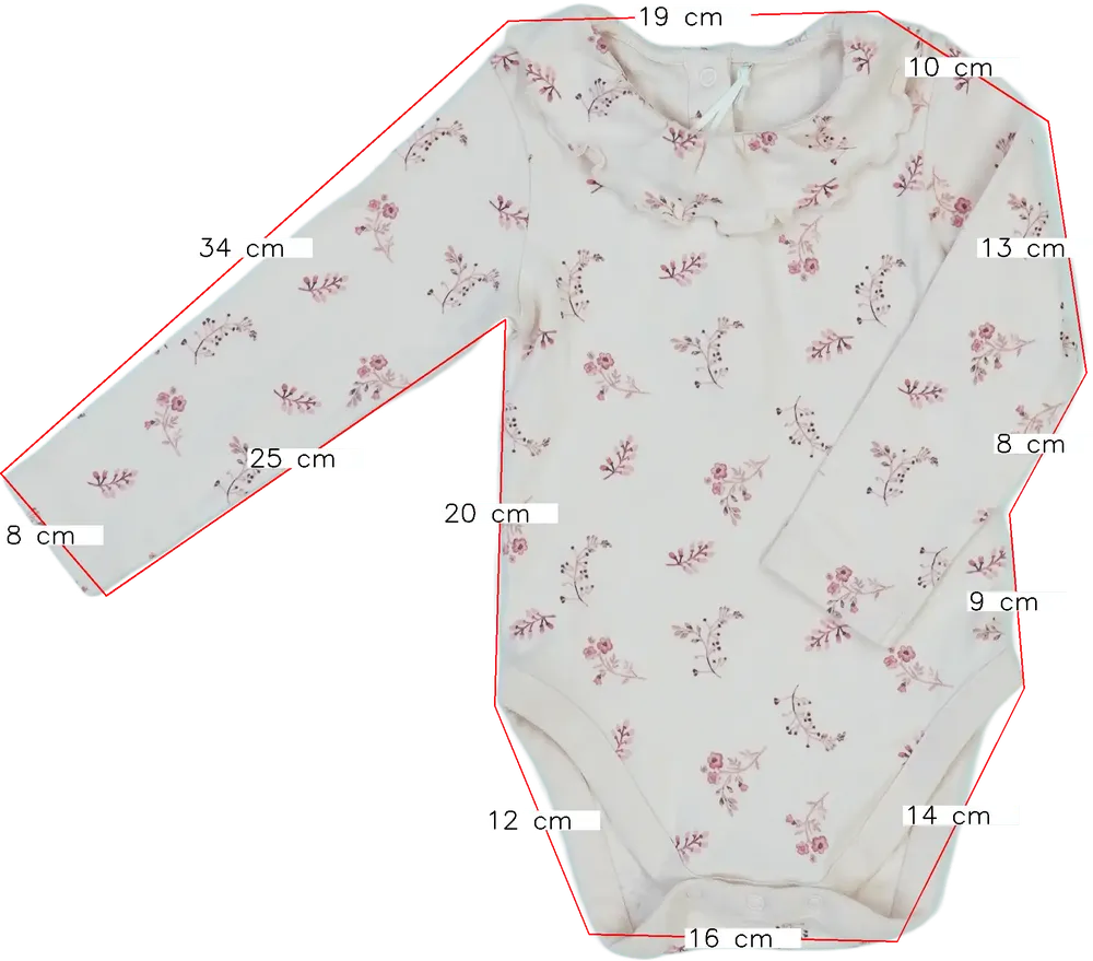 Rózsaszín George Hosszú ujjú body EU 92 / UK 2 év / US 2T