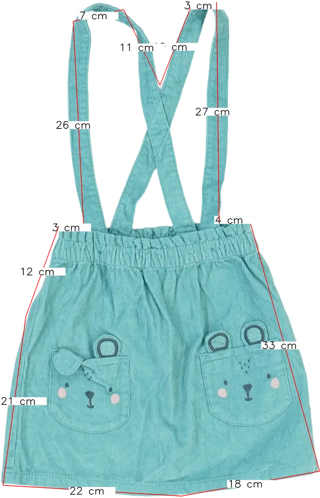 Zöld George Kantáros szoknya EU 116 / UK 6 év / US 6 év/S