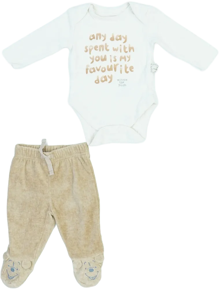 Barna Disney 2 részes szett - Felsőruházat és nadrág EU 62 / UK 0-3 hónap / US 0-3 hónap