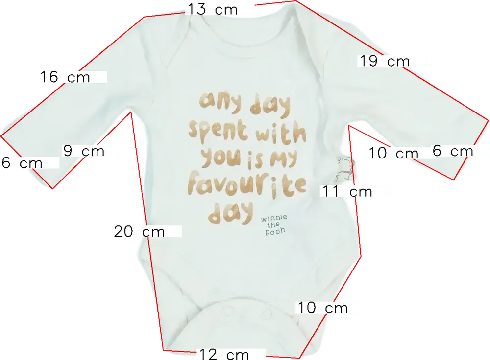 Barna Disney Hosszú ujjú body EU 50 / UK Újszülött / US Újszülött