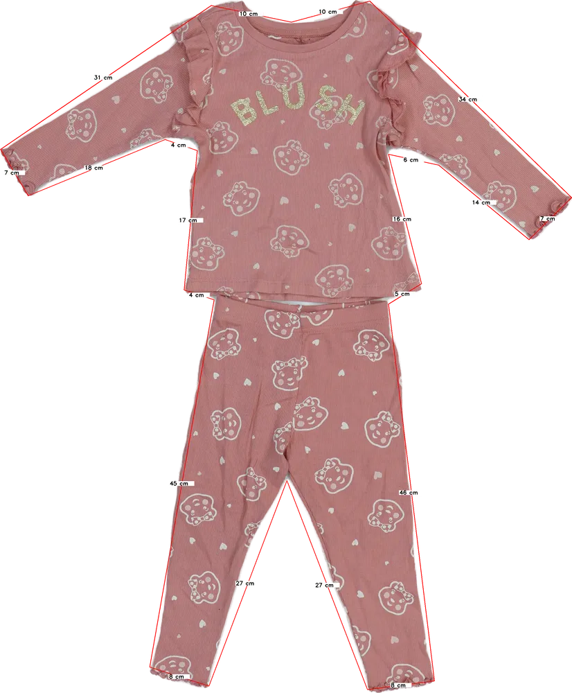 Pink George 2-piece set - Top &amp; Bottom EU 86 / UK 12-18 months / US 18 months