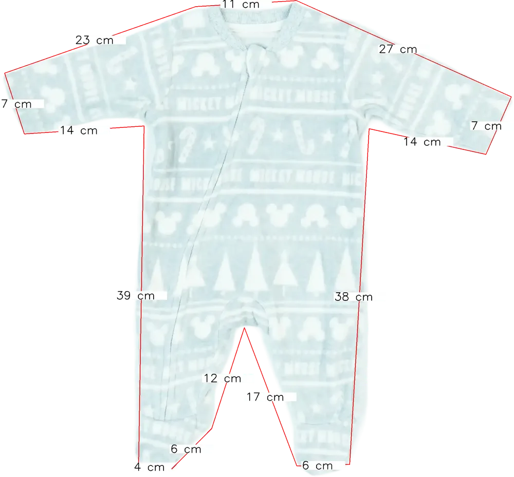 Szürke Disney Hosszú ujjú rugdalózó EU 62 / UK 0-3 hónap / US 0-3 hónap