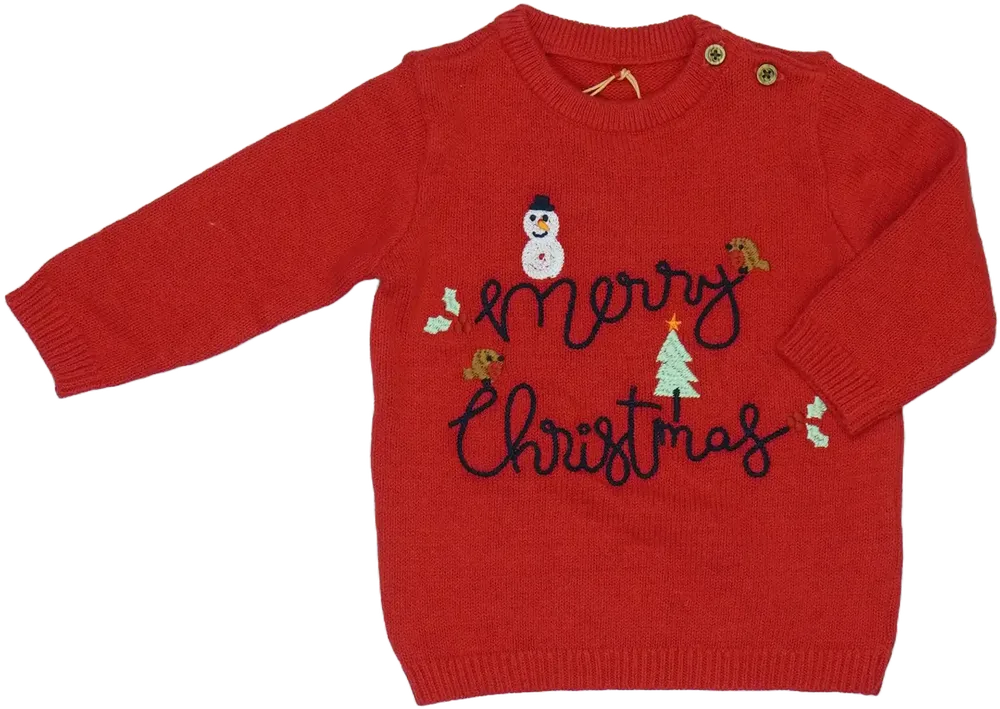 Piros George Kötött pulcsi EU 68 / UK 3-6 hónap / US 3-6 hónap