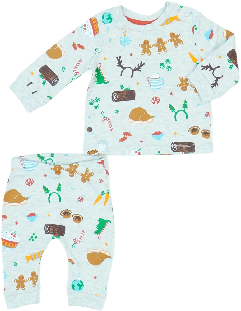 Grey George 2-piece set - Top &amp; Bottom EU 62 / UK 0-3 months / US 0-3 months