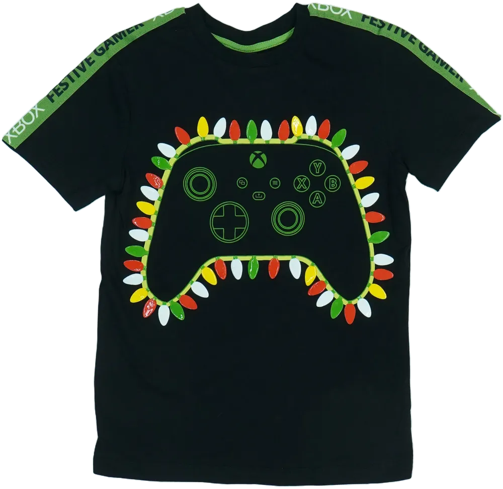 Fekete XBOX Póló EU 122 / UK 7 év / US 7 év/M