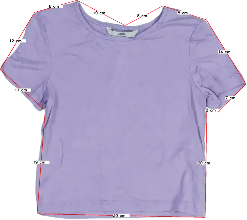 Lila George Póló EU 128 / UK 8 év / US 8 év/M