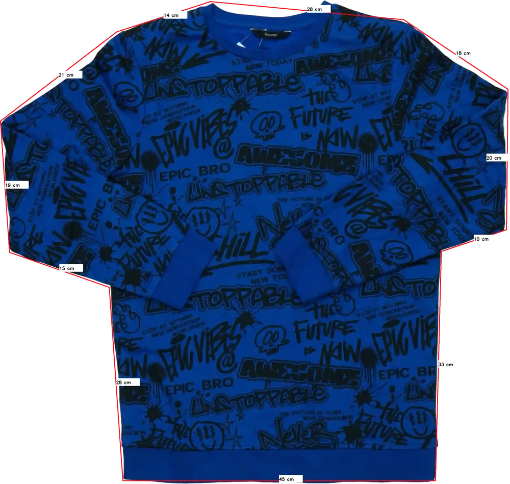 Kék George Pulóver EU 170 / UK 15 év / US XL