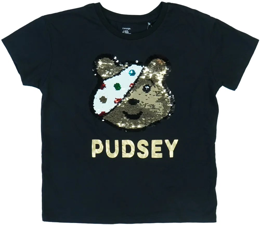 Fekete George Póló EU 128 / UK 8 év / US 8 év/M