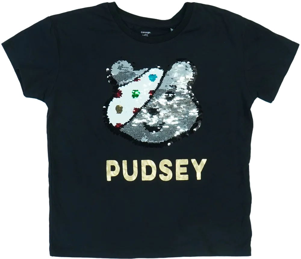 Fekete George Póló EU 128 / UK 8 év / US 8 év/M