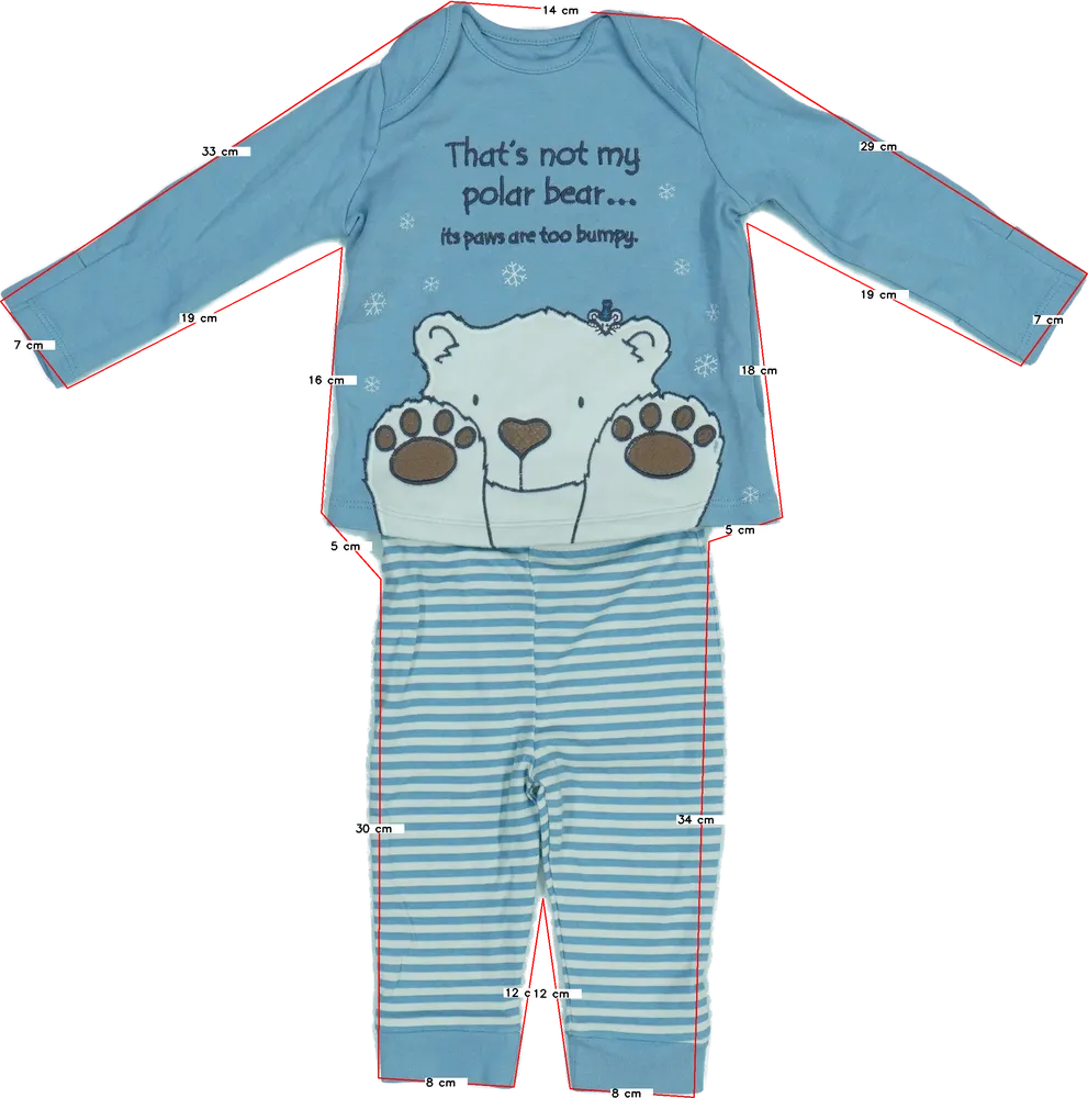 Kék George Pizsama EU 68 / UK 3-6 hónap / US 3-6 hónap