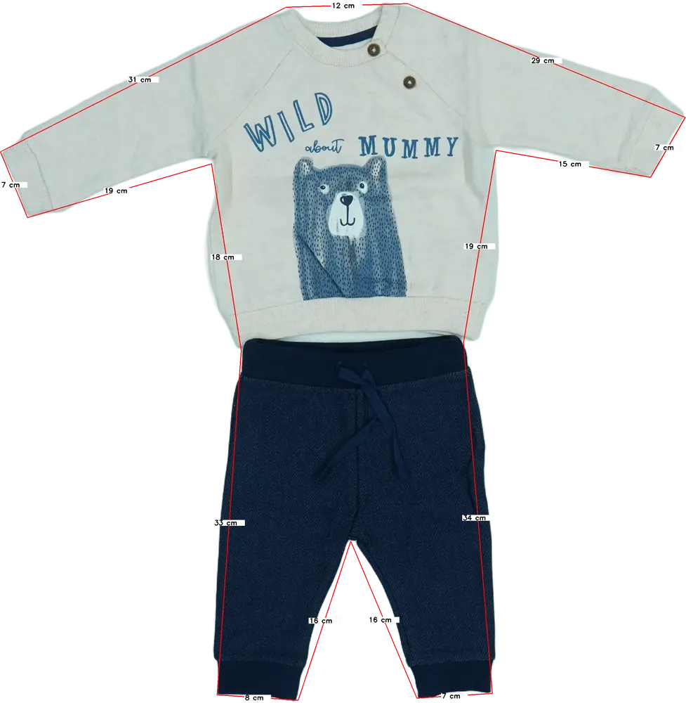 Multicoloured F&amp;F/Fred&amp;Flo 2-piece set - Top &amp; Bottom EU 68 / UK 3-6 months / US 3-6 months