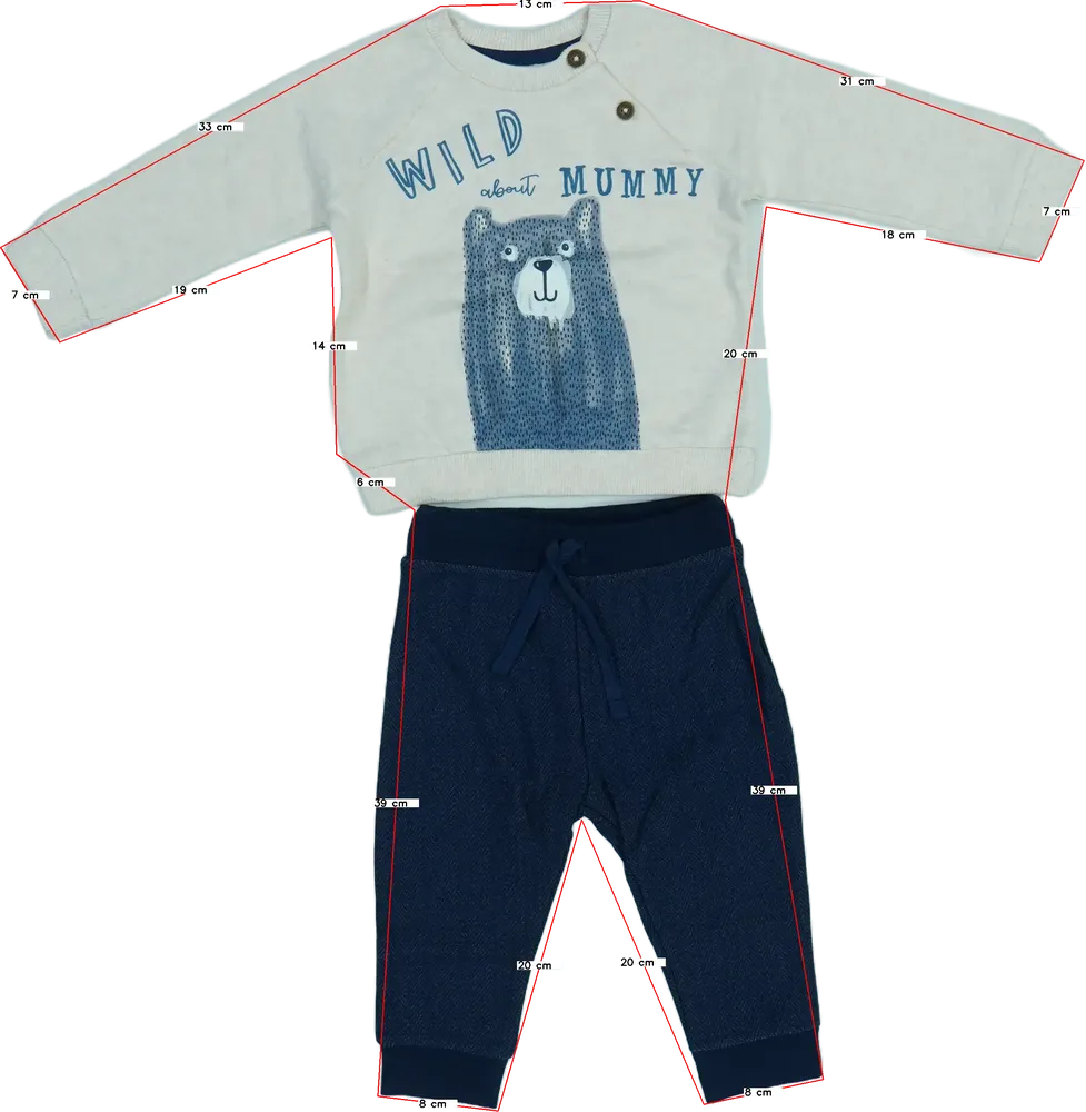 Multicoloured F&amp;F/Fred&amp;Flo 2-piece set - Top &amp; Bottom EU 74 / UK 6-9 months / US 6-9 months