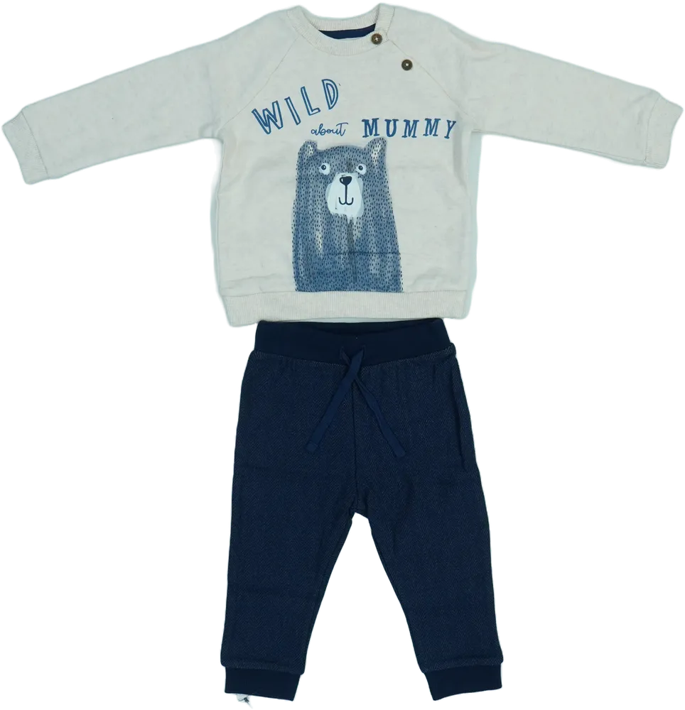 Többszínű F&amp;F/Fred&amp;Flo 2 részes szett - Felsőruházat és nadrág EU 80 / UK 9-12 hónap / US 12 hónap