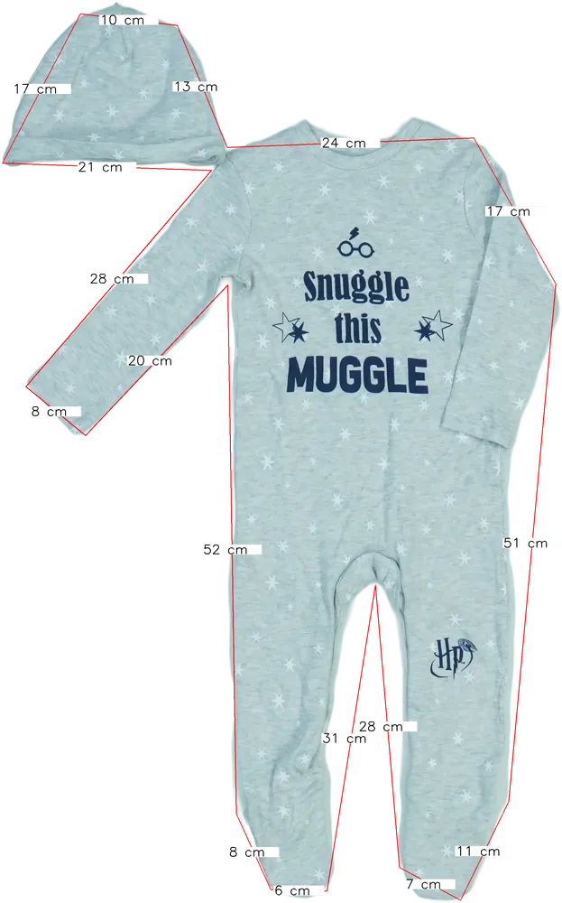 Grey Harry Potter 2-piece set - Top EU 86 / UK 12-18 months / US 18 months