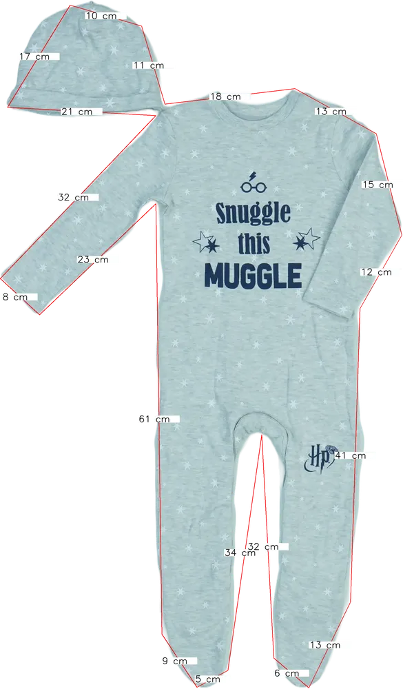Grey Harry Potter 2-piece set - Top EU 92 / UK 2 years / US 2T