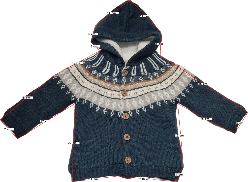 Többszínű Nutmeg Kardigán EU 80 / UK 9-12 hónap / US 12 hónap