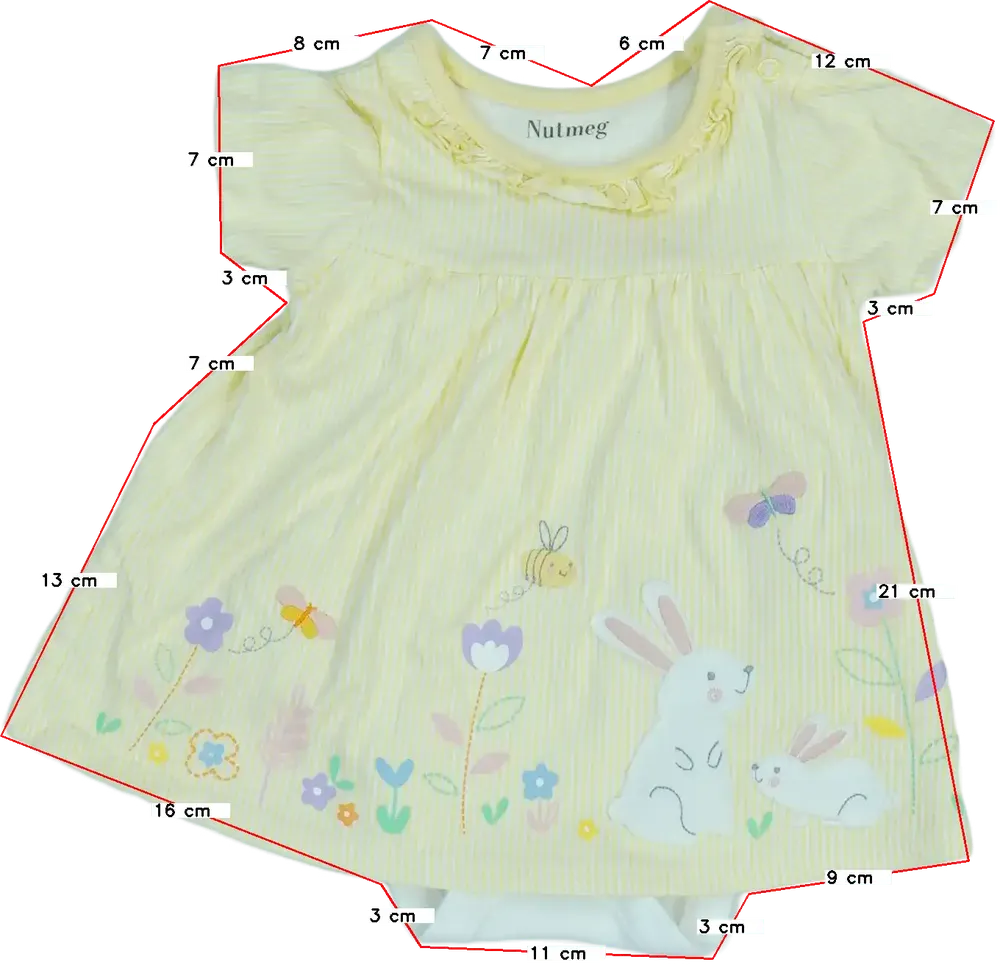 Sárga Nutmeg Ruha EU 68 / UK 3-6 hónap / US 3-6 hónap