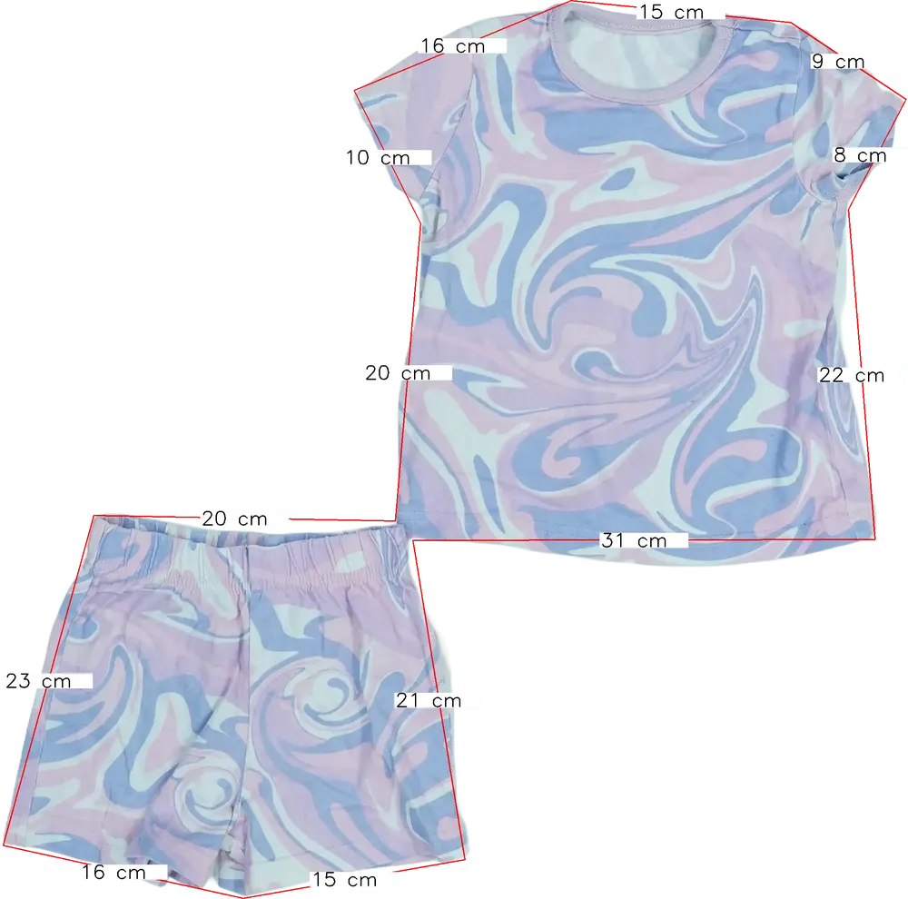 Multicoloured Nutmeg 2-piece set - Top &amp; Bottom EU 98 / UK 3 years / US 3T