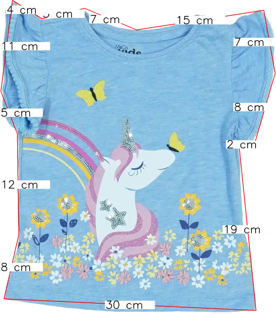 Kék M&amp;Co. Póló EU 86 / UK 12-18 hónap / US 18 hónap