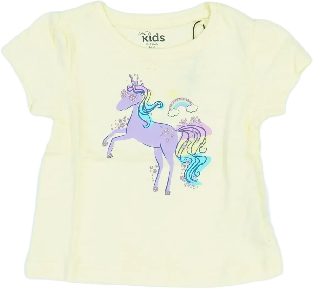 Sárga M&amp;Co. Póló EU 86 / UK 12-18 hónap / US 18 hónap