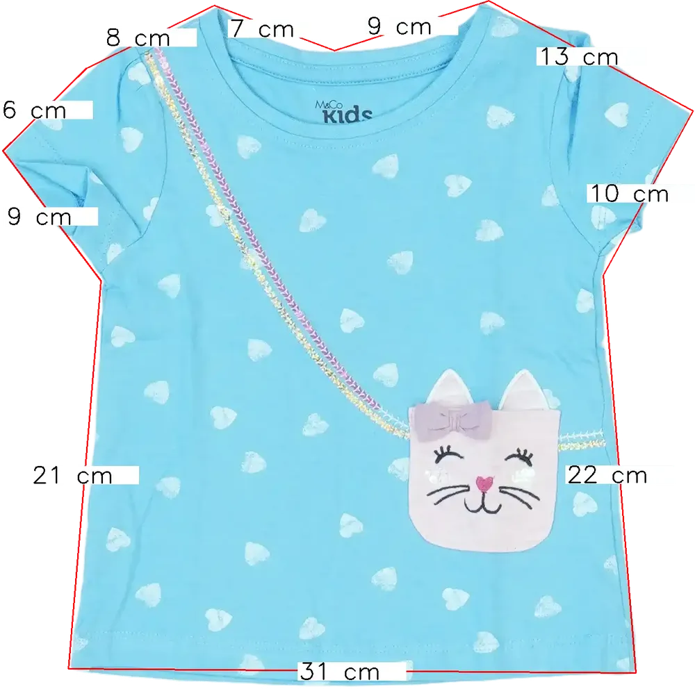 Kék M&amp;Co. Póló EU 92 / UK 2 év / US 2T