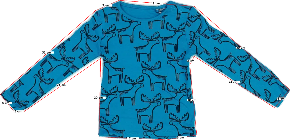 Kék TU Hosszú ujjú felső EU 86 / UK 12-18 hónap / US 18 hónap