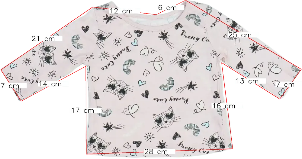 Rózsaszín Lullaby Hosszú ujjú felső EU 62 / UK 0-3 hónap / US 0-3 hónap