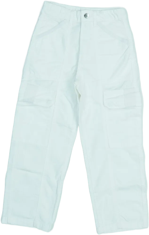 Fehér Peacocks Hosszúnadrág EU 134 / UK 9 év / US 9 év/L