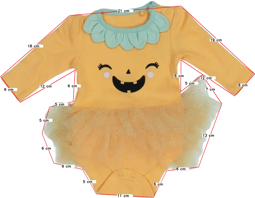 Sárga (narancs) Egyéb Hosszú ujjú body EU 62 / UK 0-3 hónap / US 0-3 hónap