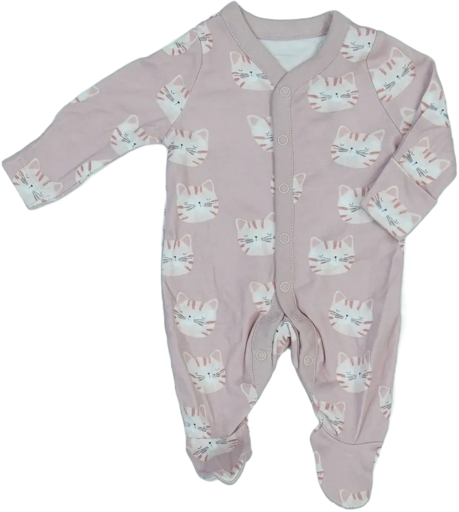 Rózsaszín TU Hosszú ujjú rugdalózó EU 50 / UK Újszülött / US Újszülött