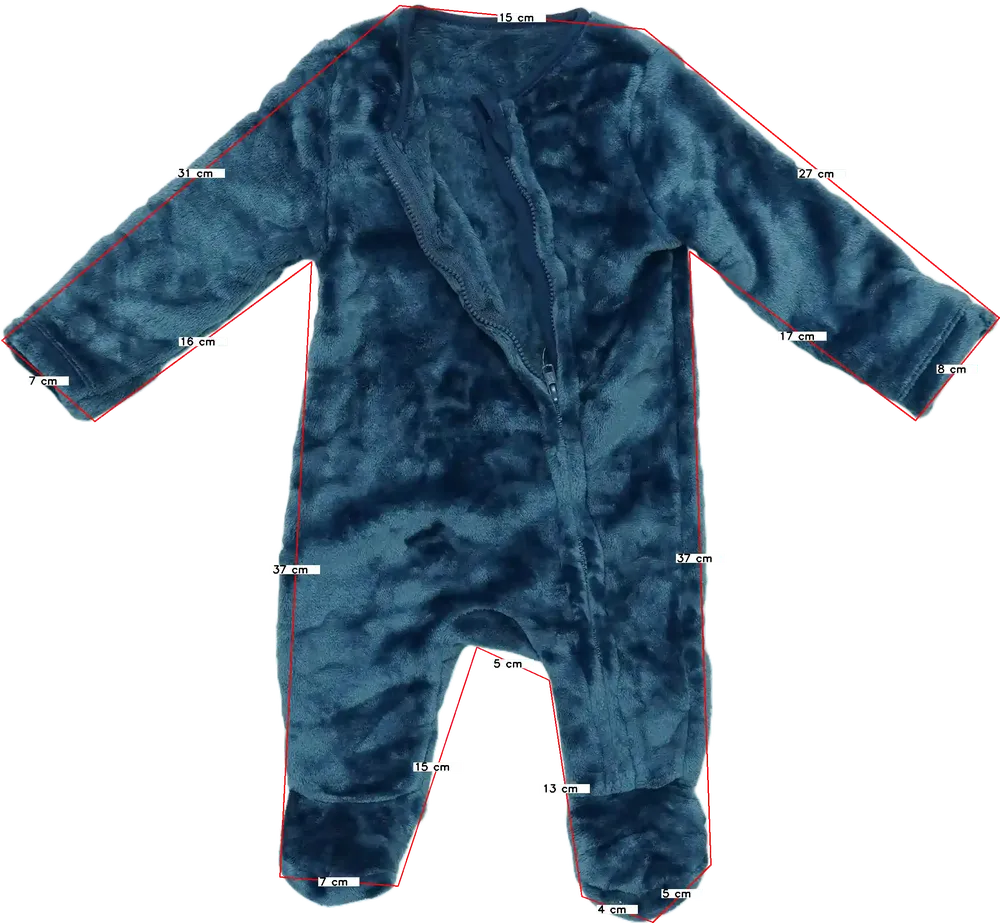 Kék TU Hosszú ujjú rugdalózó EU 62 / UK 0-3 hónap / US 0-3 hónap