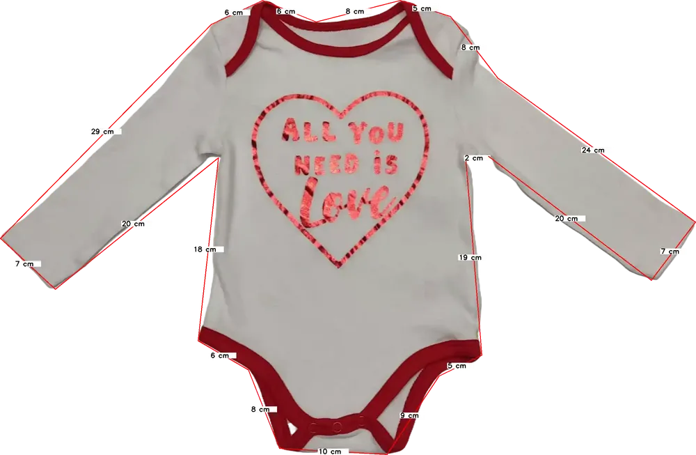 Fehér Pepco Hosszú ujjú body EU 74 / UK 6-9 hónap / US 6-9 hónap