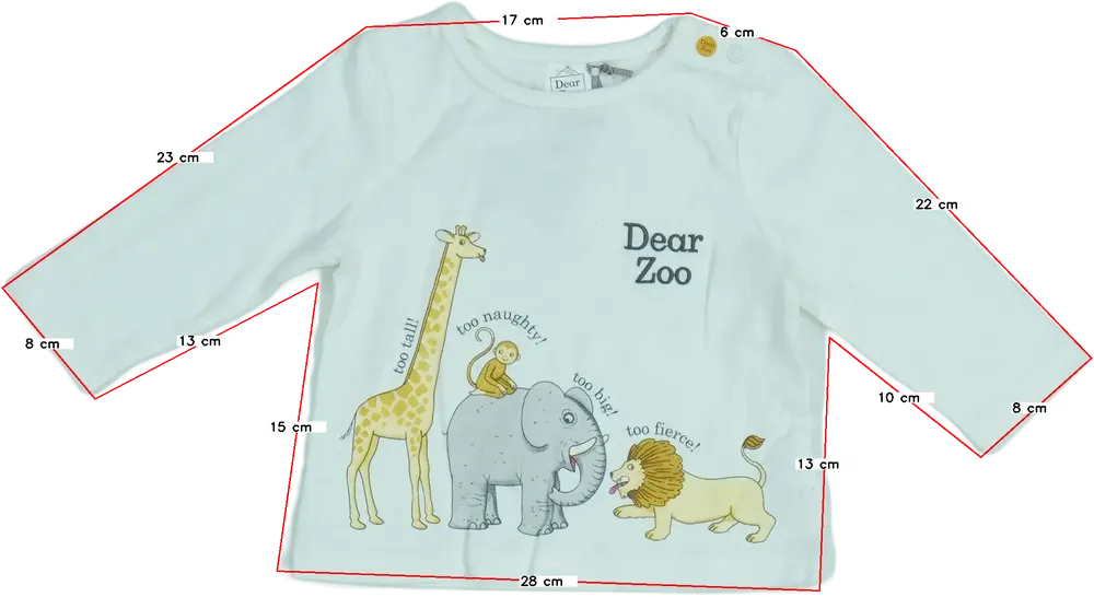 Fehér TU Hosszú ujjú felső EU 68 / UK 3-6 hónap / US 3-6 hónap