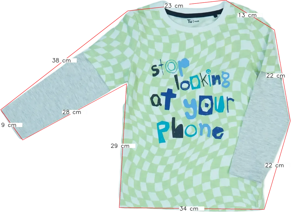 Többszínű TU Hosszú ujjú felső EU 110 / UK 5 év / US 5 év/XS