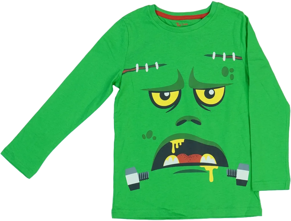 Zöld TU Hosszú ujjú felső EU 122 / UK 7 év / US 7 év/M